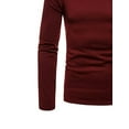 thumbnail image 6 of Dewadbow Men Winter Warm High Neck Pullover Jumper Sweater Tops T-Shirts, 6 of 6