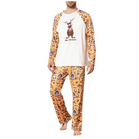 

DNDKILG Matching Christmas Pjs Holiday Pajamas Set for Women Men 2XL