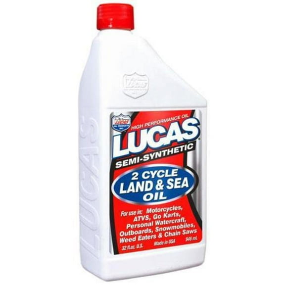 Lucas Oil 10467 High Performance Semi-Synthetic 2T Oil - Land and Sea