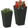 thumbnail image 2 of Outsunny 2-Pack MgO Flower Pots with Drainage Hole, Outdoor Planters Black, 2 of 9