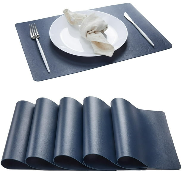 Juego de 6 manteles Individuales, de Piel sintética Lavable en, Resistente al Calor para decoración de Halloween, decoración de Mesa de Cocina, Comedor, manteles Impermeables