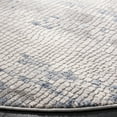 thumbnail image 3 of SAFAVIEH Meadow Naples Abstract Area Rug, Grey/Navy, 6'7" x 6'7" Round, 3 of 7
