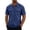 Navy, variant on Men's Texture Zip Front Jacket Short Sleeve Collared Sport Top Casual Athletic Outerwear