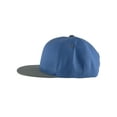 thumbnail image 3 of Top Headwear Flat Bill Adjustable Snapback Cap - Light Blue/Grey, 3 of 4