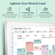 Skylight Calendar Max 27-inch Touchscreen Digital Calendar, All-in-One Family Organizer and Chore Chart, Wall Mountable Planner - Classic White