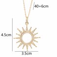 thumbnail image 3 of Colgante de zircon ligeramente incrustado en el sol collar dorado de cobre de alta gama de moda joyas de diseño de nicho creativo femenino, 3 of 3