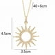 thumbnail image 3 of Colgante de zircon ligeramente incrustado en el sol collar dorado de cobre de alta gama de moda joyas de diseño de nicho creativo femenino, 3 of 3