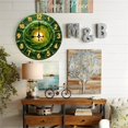 thumbnail image 4 of Green Liquid Spiral Clock Wall Decor 10-Inch Silent Wooden Wall Clock, Battery Operated (AA Batteries Not Included), Artistic Home Decor, 4 of 7