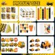 thumbnail image 3 of BenLouis - Juego de 96 piezas de papelería escolar con temática de tractor y excavadora para fiestas de construcción, ideal para niños, fiestas de cumpleaños, bolsas de regalo, regalos para el aula,, 3 of 7