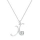 thumbnail image 1 of 26 Initial Alphabet Shape Rhinestone Collar para Mujeres Collares para Mujeres A Z 26 Alphabet Initial Silver Collares para Mujeres Niñas, 1 of 4