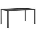 thumbnail image 5 of vidaXL 7 Piece Garden Dining Set with Cushions Black Poly Rattan, 5 of 5