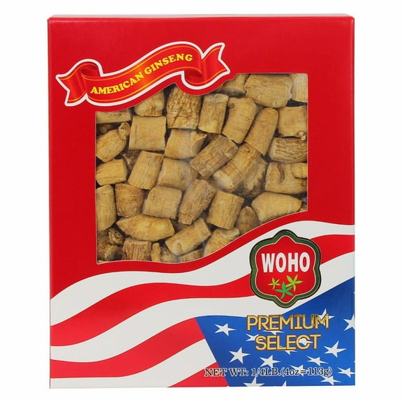 WOHO American Ginseng #120.4 Premium Select Prong Extra Large 4 oz Box
