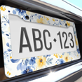 thumbnail image 6 of 1 Pcs Floral Pattern License Plate Frame, License Plate Cover for Car Decorative Parts, Aluminum License Plate Bracket Holder Rust-Proof Weather-Proof for US Standard Car, 6 of 9