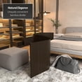 thumbnail image 5 of 2 ft. Short Bamboo Wave Screen in Dark Mocha Freestanding Desktop Partition, 5 of 7