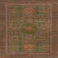 thumbnail image 1 of Ahgly Company Indoor Square Abstract Oak Brown Abstract Area Rugs, 6' Square, 1 of 6