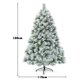 thumbnail image 3 of Costway 180 cm Árbol de Navidad Artificial Nevado Árbol Decoración Festiva con Bisagras y Base de Metal Agujas de Pino de Borra, 3 of 7