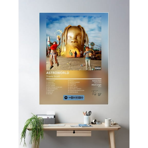 Kna Prints - Astroworld Album Cover Poster , UNFRAMED-8x12