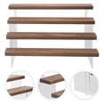 thumbnail image 3 of Acrylic Wooden Display Rack 4 Tier Display Stand Riser Organizer for Figures Model, 3 of 8