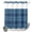 Blue, Indigo, Black, variant on No Hook Shower Curtain, Buffalo Plaid Shower Curtains for Bathroom with See Through Top Window, Amber Orange Farmhouse Gingham Striped Waterproof & Washable Bath Curtain 60"x72"