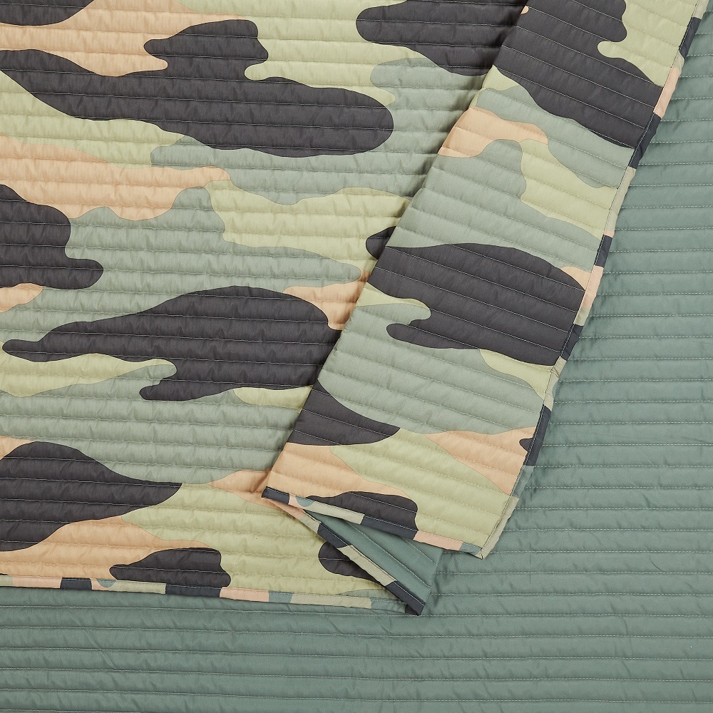 Urban Playground Kids and Teens Camouflage Green 2-Piece Quilt Set, Twin