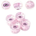 thumbnail image 6 of figatia 4 Pieces Skateboard Wheels Light up Smooth with Bearings Repair Parts High Elastic PU 65mm 78A Replacement LED Cruiser Wheels Pink, 6 of 8