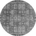 thumbnail image 1 of Ahgly Company Indoor Round Abstract Gray Modern Area Rugs, 7' Round, 1 of 4