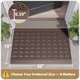 thumbnail image 3 of PABUBE Outdoor Doormat, Durable Welcome Mat, Dirt Trapper Rubber Mat and Non-Slip Low Pile Doormat for Entry Rug, Brown, 19" x 30", 3 of 12