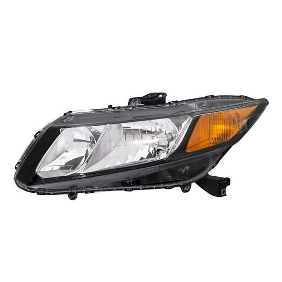 New Left Headlight Compatible With Honda Civic Dx Ex Sedan 2012 by Part Number 33150-TR0-A01 33150TR0A01 HO2502144