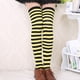 thumbnail image 2 of BRIGHTFUFU Par de calcetines por encima de la rodilla a rayas amarillas y negras para mujer (amarillo y negro), 2 of 2