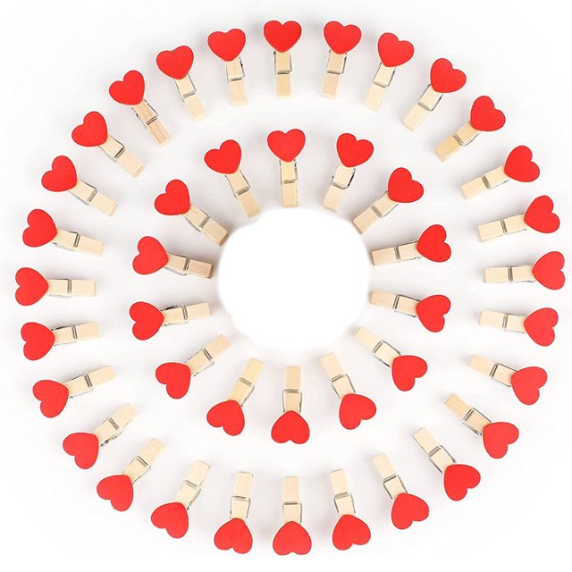 100 pinzas de madera (rojas) para fotos, miniclips de fotos de madera de 3,5 cm a para fotos, decoración, pasatiempos creativos