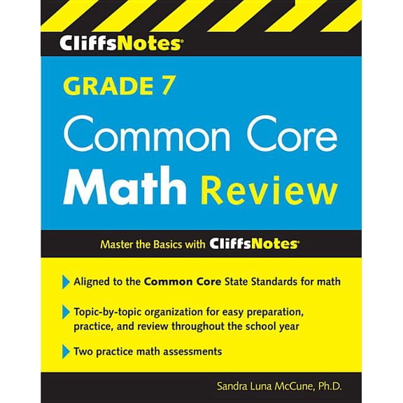 Cliffsnotes Grade 7 Common Core Math Review Paperback