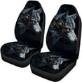 thumbnail image 6 of Pzuqiu Cool Wolf Seat Covers Full Set Breathable Front and Rear Split Bench for Cars Anti-Slip Back Fabric All-Season Protection Automotive Seat Covers Fit for Most Cars, 6 of 7