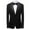 Black, variant on Qiggri Men's Suit Jacket Casual Wedding Performance Hosting Dress Men's Solid Color Suit Jacket