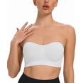 thumbnail image 1 of Sujetador bandeau sin tirantes y sin aros para mujer, sujetador tipo bralette con relleno, sujetador de tubo sin costuras con tirantes transparentes, 1 of 5