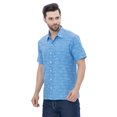 thumbnail image 4 of LA LEELA Mens Short Sleeve Button Down Casual Beach Shirt M Saltwater Fish White Blue, 4 of 6
