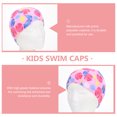 thumbnail image 2 of HEALEEP 2Pcs Funny Swim Caps for Children with Durability and Expandable Design 11.8x6.3in, 2 of 7
