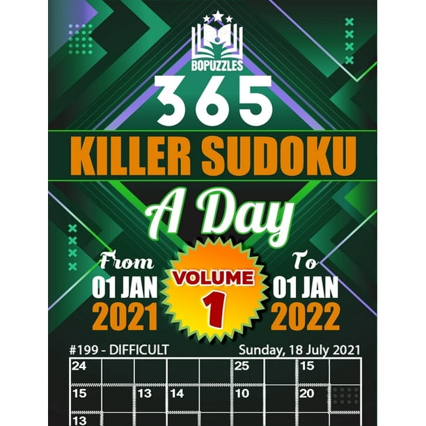 365 killer sudoku a day volume 1 2021 daily sudoku to enjoy hours of fun with 365 sudoku puzzles hard extreme with solutions paperback walmart com