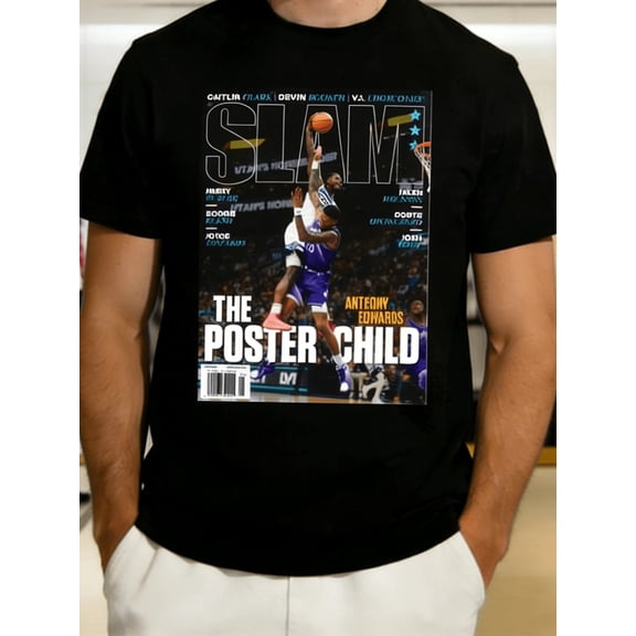 【New Arrival】Anthony Edwards SLAM Magazine Cover T-Shirt | Premium Basketball Graphic Tee