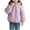 Purple, variant on Girls Hooded Quilted Jacket with Wave Stitching and Patch Pockets for Easy Winter Mornings