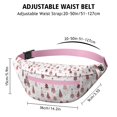 thumbnail image 3 of Fanny Pack Pink Christmas Tree Pattern Waist Pack Bag,Running Cross Bag,Waterproof Large Fanny Packs for Women Men for Travel Running Hiking Cycling, 3 of 6