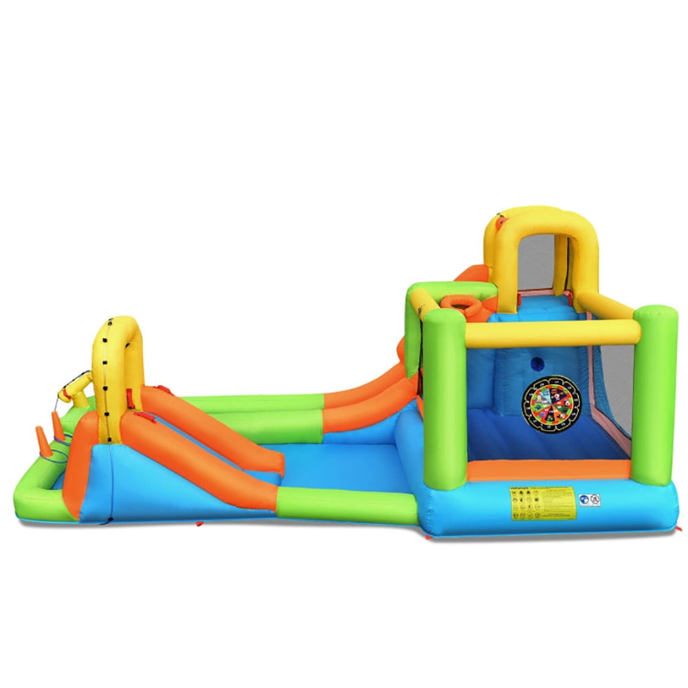Aimee Lii 8-in-1 Inflatable Water Slide Bounce House with Splash Pool and 735W Blower, Playhouse for Kids Outdoor