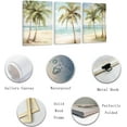 thumbnail image 2 of ZHONGYUTONG Tropical Beach Wall Art 3 Pieces Seaside Palm Tree Picture Print on Canvas Seascape Artwork Rustic Ocean Bathroom Decor Framed (11.00" x 14.00" x 3PCS), 2 of 6