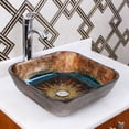 thumbnail image 2 of Elite 1610+P01C Chrome Tempered Glass Square Single Bowl Sink, 2 of 6