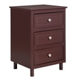 thumbnail image 4 of GZXS Modern Storage Bedside Table with 3-Drawers Wooden Nightstand for Bedroom Living Room, Brown, 4 of 8