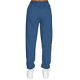 thumbnail image 3 of Fangasis Ladies Sweatpants Tapered Leg Sports Pants High Waisted Bottoms Women Daily Wear Trousers Comfy Fitness Denim Blue 2XL, 3 of 4
