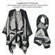 thumbnail image 4 of Poncho tipo capa de invierno para mujer, cálido, abierto, estampado, reversible, de gran tamaño, tipo manta, cárdigan, suéter de lana a cuadros hilado, bufanda de polar, C, 4 of 4