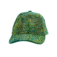 thumbnail image 2 of Top Headwear Women's Full Sparkle Rhinestone Gem Bling Baseball Cap -  Green AB Jelly, 2 of 2