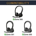 thumbnail image 2 of SOULWIT 70mm Earpads Replacement for Logitech Zone 300/Zone 301/Zone 305 Wireless Headphones, Ear Pads Cushions with Soft Protein Leather, Noise Isolation Foam - Black, 2 of 4