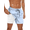 Blue White Stripe, variant on Men's Swim Trunks Quick Dry Bathing Suit with Pockets Swimwear Beach Board Short Swimsuit