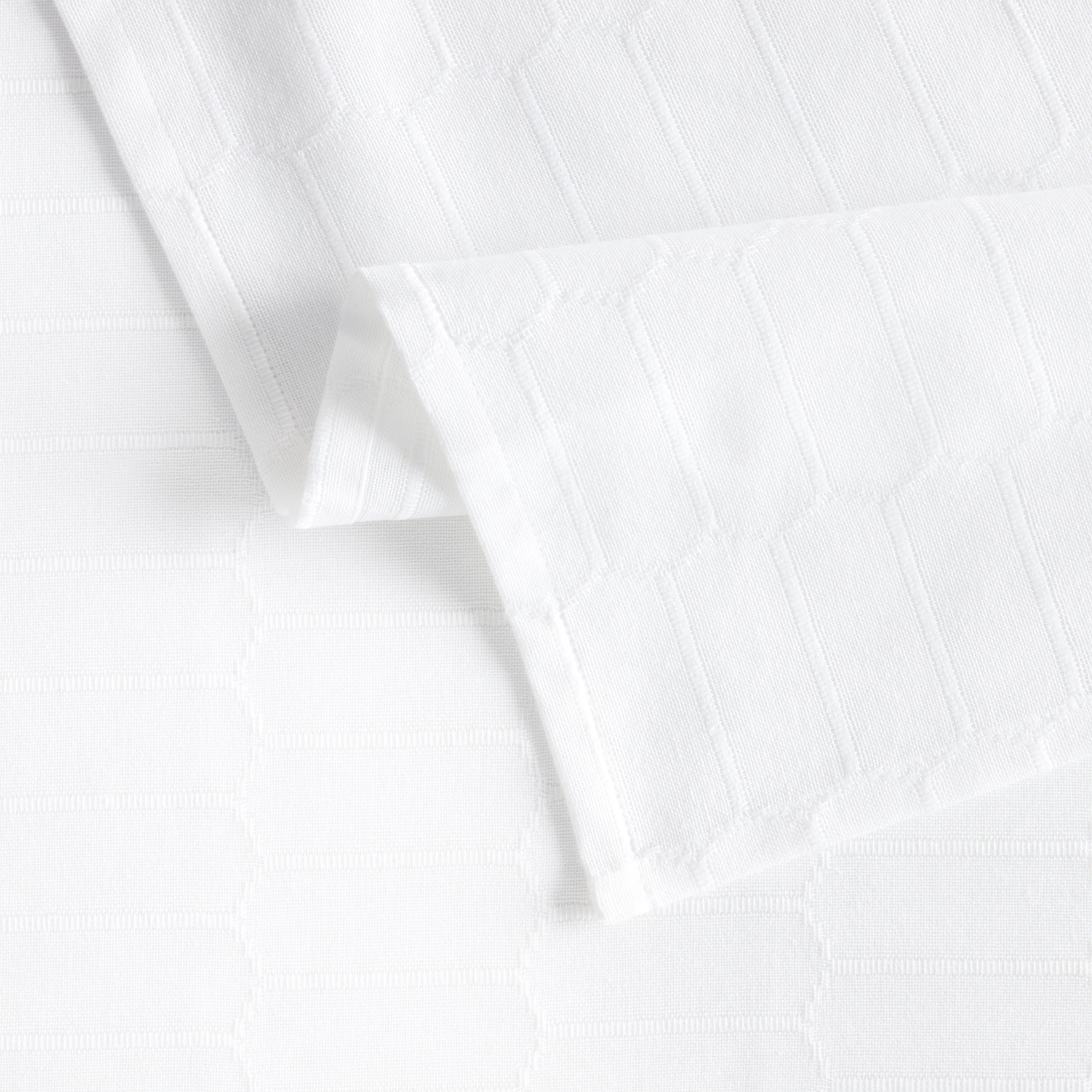 Martha Stewart Honeycomb Modern Farmhouse Napkin 4-Pack Set, White, 19"x19"